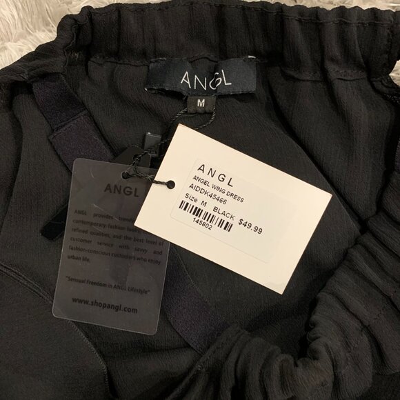NWT ANGL Wing Dress Size M Black AIDDK45466 - Picture 3 of 4